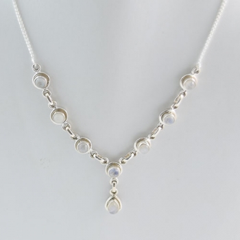 925 Silver Rainbow Moonstone necklace